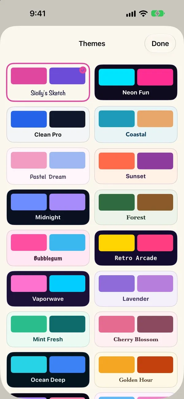 Theme picker