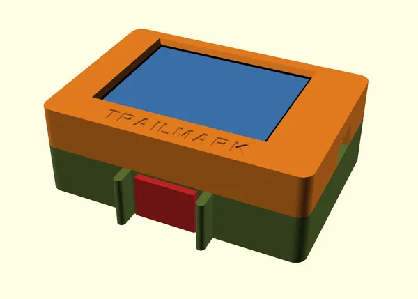 Render of the assembled TrailMark case